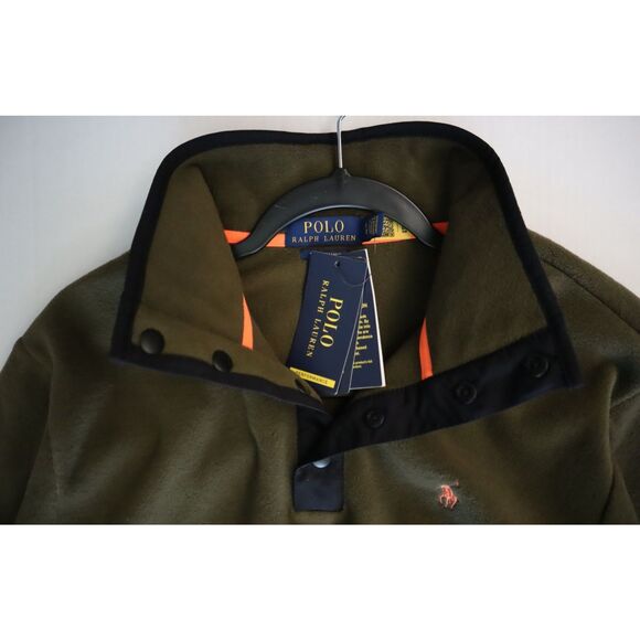 Polo Ralph Lauren Men's Sz XS Olive Green 1/4 Snap L/S Fleece Pullover - Picture 4 of 14